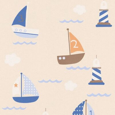 Tadessi - M1-No.3702 - Blau - Boote - Tapete Tadessi - M1-No.3702 - Blau - Boote - Tapete