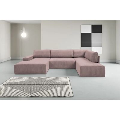 WERK2 Hugo-U U-Form Pinkes Sofa - Mit Schlaffunktion & Stauraum WERK2 Hugo-U U-Form Pinkes Sofa - Mit Schlaffunktion & Stauraum