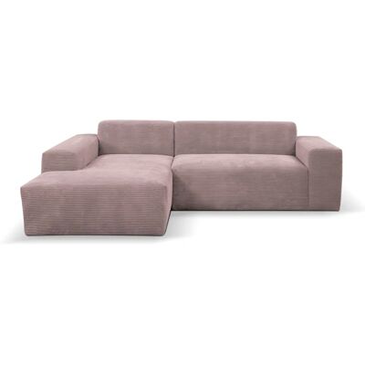 INOSIGN Zeus L-Form Rose Cord Sofa - Sofas INOSIGN Zeus L-Form Rose Cord Sofa - Sofas