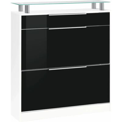 BORCHARDT MÖBEL "Oliva" Schuhschrank - 89cm, schwarz, Hochglanz BORCHARDT MÖBEL "Oliva" Schuhschrank - 89cm, schwarz, Hochglanz
