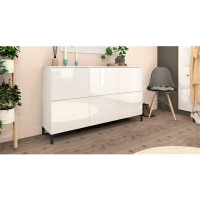 Borchardt Möbel Haama Sideboard - 6-türig Weiß Hochglanz Borchardt Möbel Haama Sideboard - 6-türig Weiß Hochglanz