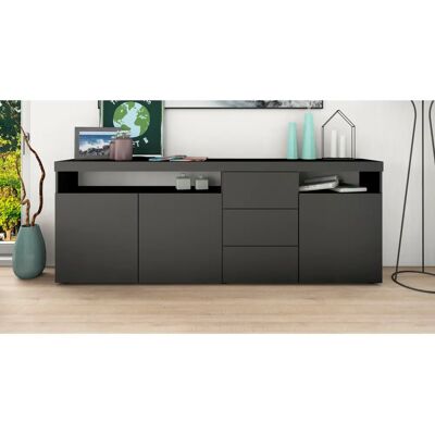 BORCHARDT MÖBEL Kapstadt Sideboard - Modern, Schwarz, 200cm BORCHARDT MÖBEL Kapstadt Sideboard - Modern, Schwarz, 200cm