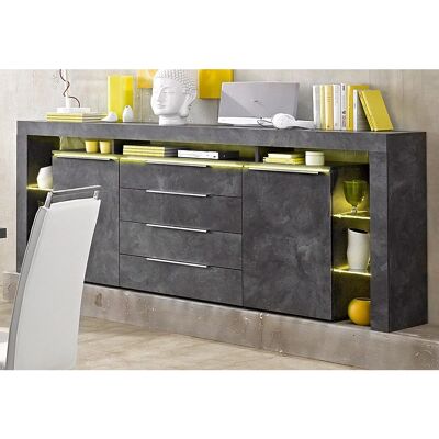 BORCHARDT MÖBEL Lima Sideboard - 192/220cm, grau - Sideboard BORCHARDT MÖBEL Lima Sideboard - 192/220cm, grau - Sideboard