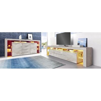 BORCHARDT MÖBEL Lima Grau Lowboard - TV-Möbel, Sideboards, 220cm BORCHARDT MÖBEL Lima Grau Lowboard - TV-Möbel, Sideboards, 220cm