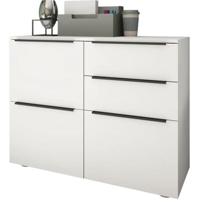 BORCHARDT MÖBEL Tom Aktenschrank - 3 Türen, 2 Schubladen, Weiß-matt BORCHARDT MÖBEL Tom Aktenschrank - 3 Türen, 2 Schubladen, Weiß-matt