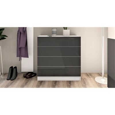 BORCHARDT MÖBEL Vaasa Weiß Graphit Sideboard - Sideboard BORCHARDT MÖBEL Vaasa Weiß Graphit Sideboard - Sideboard