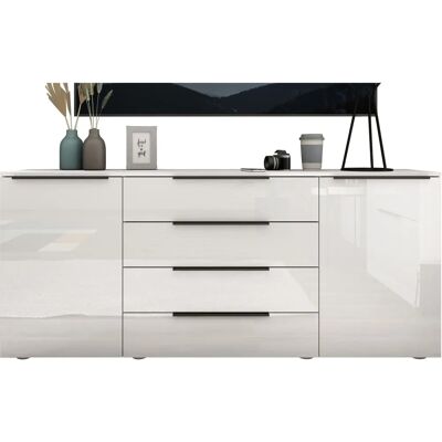 BORCHARDT MÖBEL "Tom" Sideboard Weiß Hochglanz - Sideboard BORCHARDT MÖBEL "Tom" Sideboard Weiß Hochglanz - Sideboard