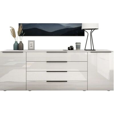 Borchardt MÖBEL Tom Weiß Hochglanz Sideboard - Sideboard Borchardt MÖBEL Tom Weiß Hochglanz Sideboard - Sideboard