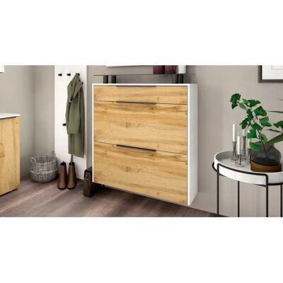Borchardt Möbel Tom Schuhschrank - 89x96x24 cm - Wotan Eiche - Wandmontage Borchardt Möbel Tom Schuhschrank - 89x96x24 cm - Wotan Eiche - Wandmontage