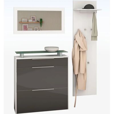 BORCHARDT MÖBEL Oliva - Garderoben-Set mit Spiegel & Schuhschrank BORCHARDT MÖBEL Oliva - Garderoben-Set mit Spiegel & Schuhschrank