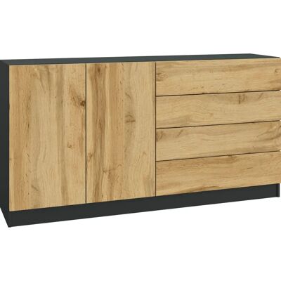 Borchardt Möbel Vaasa Sideboard - 152x79x35 cm, schwarz, modern Borchardt Möbel Vaasa Sideboard - 152x79x35 cm, schwarz, modern