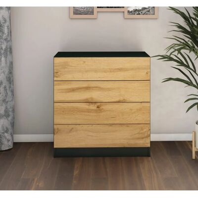 BORCHARDT MÖBEL Vaasa Sideboard - 4 Schubladen, Matt, 76cm breit BORCHARDT MÖBEL Vaasa Sideboard - 4 Schubladen, Matt, 76cm breit