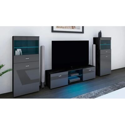 BORCHARDT MÖBEL Scala TV-Wand - Modern Schwarz Matt BORCHARDT MÖBEL Scala TV-Wand - Modern Schwarz Matt