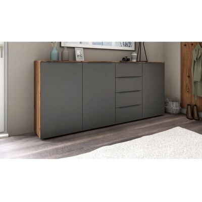 BORCHARDT MÖBEL Tom - Vintage Eiche & Graphit Highboard BORCHARDT MÖBEL Tom - Vintage Eiche & Graphit Highboard