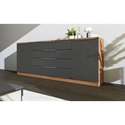 BORCHARDT MÖBEL Oliva Sideboard - 200cm breit, 78cm hoch, 35cm tief, grau BORCHARDT MÖBEL Oliva Sideboard - 200cm breit, 78cm hoch, 35cm tief, grau