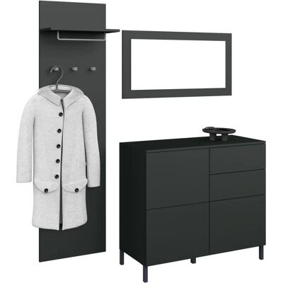 BORCHARDT MÖBEL Haama Kleiderschrank-Set - Schwarz Matt BORCHARDT MÖBEL Haama Kleiderschrank-Set - Schwarz Matt