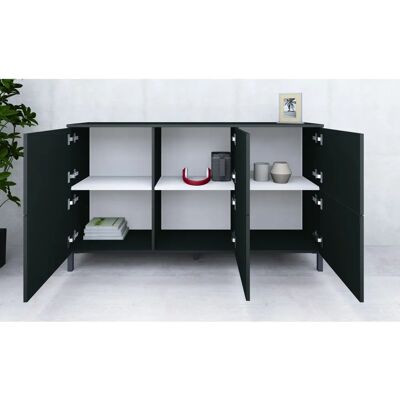 BORCHARDT MÖBEL Haama - 3-Drawer Sideboard - Schwarz Matt - Sideboard BORCHARDT MÖBEL Haama - 3-Drawer Sideboard - Schwarz Matt - Sideboard