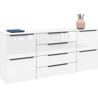 Sideboard BORCHARDT MÖBEL Tom - Hochglanz Weiß - Sideboard Sideboard BORCHARDT MÖBEL Tom - Hochglanz Weiß - Sideboard