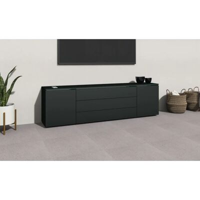 BORCHARDT MÖBEL San Diego - Schwarz, 200cm Breit Lowboard - Sideboards BORCHARDT MÖBEL San Diego - Schwarz, 200cm Breit Lowboard - Sideboards