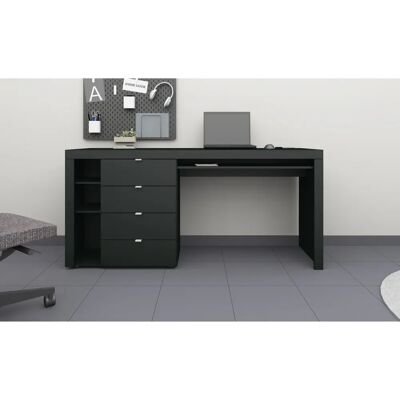 BORCHARDT MÖBEL Dolly Schreibtisch - 173x78x50 cm - Schwarz Matt BORCHARDT MÖBEL Dolly Schreibtisch - 173x78x50 cm - Schwarz Matt