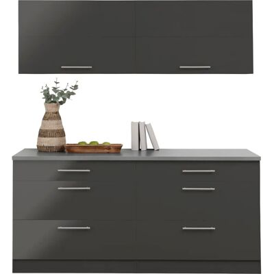 WIHO KÜCHEN Cali - Anthrazit Grau Küchen Set WIHO KÜCHEN Cali - Anthrazit Grau Küchen Set