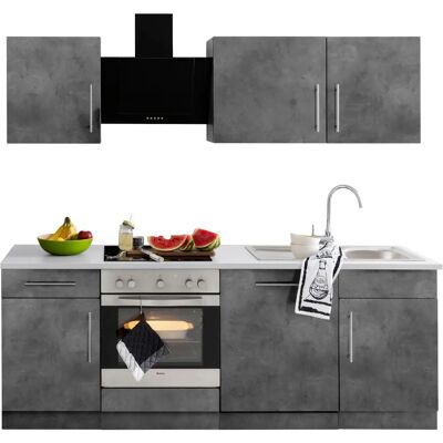 WIHO KÜCHEN Cali - Komplettküchen-Set 220x60cm - Grau WIHO KÜCHEN Cali - Komplettküchen-Set 220x60cm - Grau