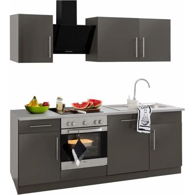 Wiho Küchen Cali Küchen-Set - Grau - Komplett Wiho Küchen Cali Küchen-Set - Grau - Komplett