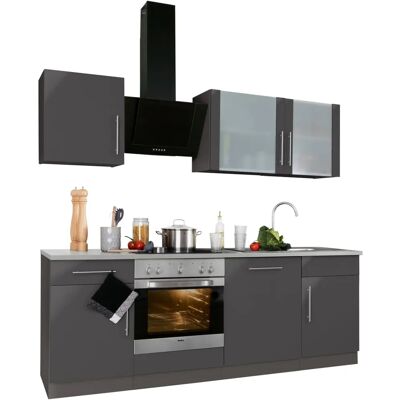 WIHO KÜCHEN Cali - 220cm Graue Küche WIHO KÜCHEN Cali - 220cm Graue Küche