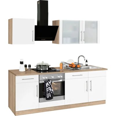 Wiho Küchen Cali Komplettküchen-Set - 220cm x 60cm Weiß Wiho Küchen Cali Komplettküchen-Set - 220cm x 60cm Weiß