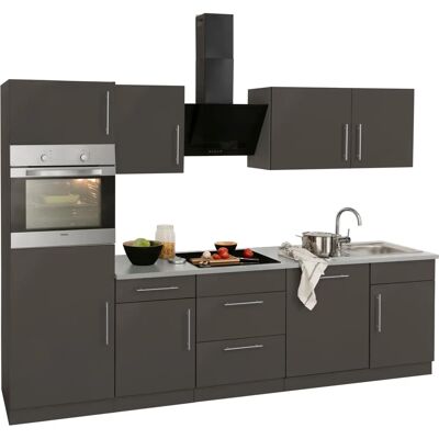 WIHO KÜCHEN Cali Küchen-Set - Anthrazit, 220cm Arbeitsplatte, Modular WIHO KÜCHEN Cali Küchen-Set - Anthrazit, 220cm Arbeitsplatte, Modular