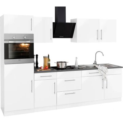 WIHO KÜCHEN Cali Küchen-Set - 280cm x 60cm - Weiß - Komplettküche WIHO KÜCHEN Cali Küchen-Set - 280cm x 60cm - Weiß - Komplettküche