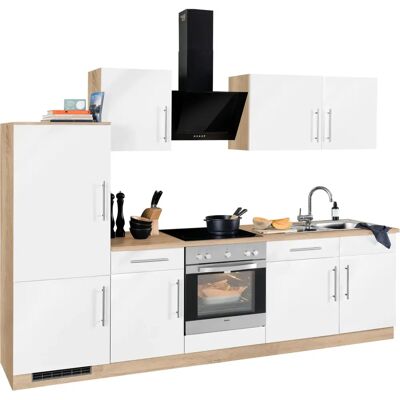WIHO KÜCHEN Cali - 280cm Weiße & Sonoma Eiche Küchenzeile WIHO KÜCHEN Cali - 280cm Weiße & Sonoma Eiche Küchenzeile