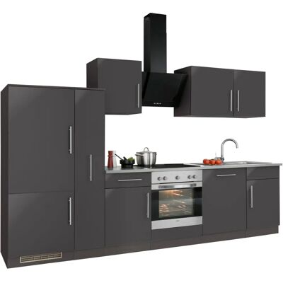 Wiho Küchen Cali Grau Küchen-Set - Komplette Küche mit Geräten Wiho Küchen Cali Grau Küchen-Set - Komplette Küche mit Geräten