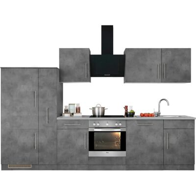 WIHO KÜCHEN Cali - Komplettküchen-Set, 310x60cm, Grau WIHO KÜCHEN Cali - Komplettküchen-Set, 310x60cm, Grau