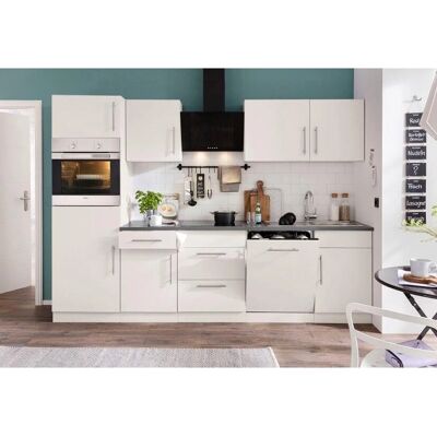 WIHO Küchen Cali beiger Backofen- und Kühlschrankschrank - Küchenmöbel WIHO Küchen Cali beiger Backofen- und Kühlschrankschrank - Küchenmöbel