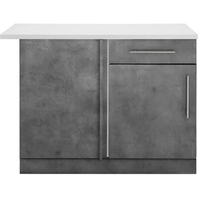 WIHO KÜCHEN Cali - 110cm Grauer Eckunterschrank WIHO KÜCHEN Cali - 110cm Grauer Eckunterschrank