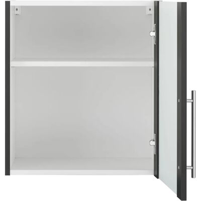 WIHO Küchen Cali Wandhängeschrank - Anthrazit Glanz - Küchenaufbewahrung WIHO Küchen Cali Wandhängeschrank - Anthrazit Glanz - Küchenaufbewahrung