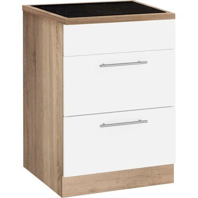 WIHO KÜCHEN Cali Weiß Matt & Sonoma Eiche Küchenunterschrank - 60cm WIHO KÜCHEN Cali Weiß Matt & Sonoma Eiche Küchenunterschrank - 60cm