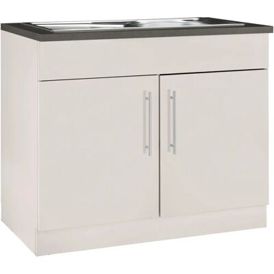 WIHO KÜCHEN Cali Spülenschrank - 2-türig, 100cm Beige WIHO KÜCHEN Cali Spülenschrank - 2-türig, 100cm Beige