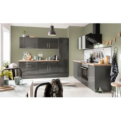 WIHO KÜCHEN Cali Küchenunterschrank - 2 Türen & 2 Schubladen - Anthrazit WIHO KÜCHEN Cali Küchenunterschrank - 2 Türen & 2 Schubladen - Anthrazit