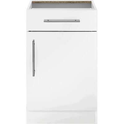 WIHO KÜCHEN Cali Küchenunterschrank - Weiß Glanz, 50cm Breit, 82cm Hoch WIHO KÜCHEN Cali Küchenunterschrank - Weiß Glanz, 50cm Breit, 82cm Hoch