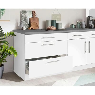 WIHO KÜCHEN Cali Weiß Glanz Küchenunterschrank - Küche WIHO KÜCHEN Cali Weiß Glanz Küchenunterschrank - Küche