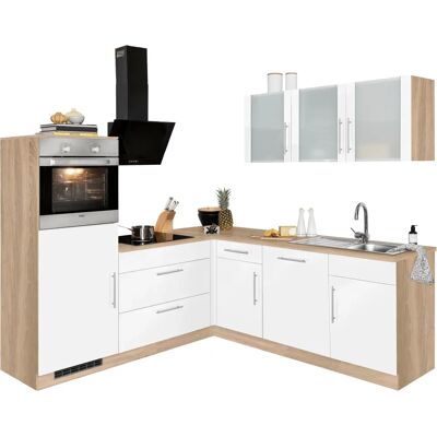 WIHO KÜCHEN Cali - Komplettküchen-Set 210cm x 220cm - Weiß & Sonoma Eiche WIHO KÜCHEN Cali - Komplettküchen-Set 210cm x 220cm - Weiß & Sonoma Eiche