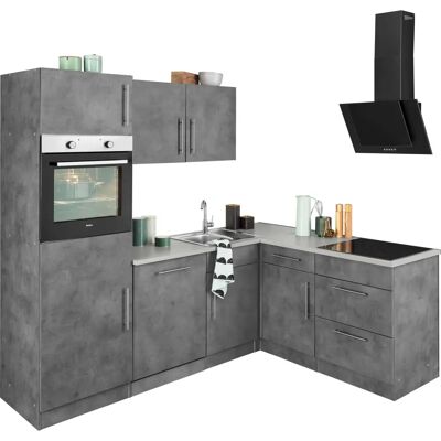 WIHO KÜCHEN Cali Komplett Eckküchen-Set - 230x170 cm, Grau WIHO KÜCHEN Cali Komplett Eckküchen-Set - 230x170 cm, Grau