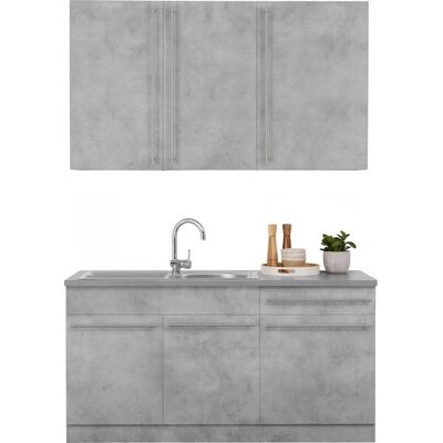 WIHO KÜCHEN Chicago Modulküche - Grau - 160cm x 60cm - Küchen-Set WIHO KÜCHEN Chicago Modulküche - Grau - 160cm x 60cm - Küchen-Set