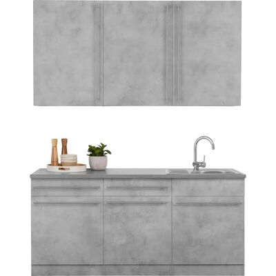 WIHO KÜCHEN Chicago - Modulküche, Grau, 180x60cm - Küchenmöbel WIHO KÜCHEN Chicago - Modulküche, Grau, 180x60cm - Küchenmöbel