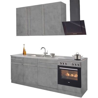WIHO KÜCHEN Chicago Küchen-Set - 220cm x 60cm, Grau WIHO KÜCHEN Chicago Küchen-Set - 220cm x 60cm, Grau