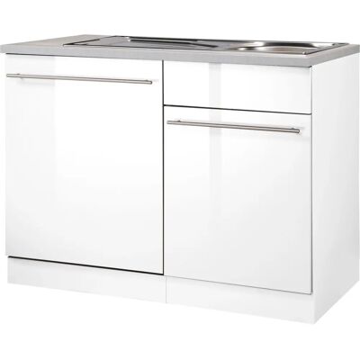 WIHO KÜCHEN Chicago Weiß Glanz Küchenunterschrank - 110cm WIHO KÜCHEN Chicago Weiß Glanz Küchenunterschrank - 110cm