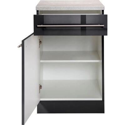 WIHO KÜCHEN Chicago Küchenschrank - Anthrazit, 50cm WIHO KÜCHEN Chicago Küchenschrank - Anthrazit, 50cm