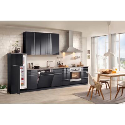 Wiho Küchen Chicago - Küchenschrank - anthrazit, glänzende Front, matt Korpus Wiho Küchen Chicago - Küchenschrank - anthrazit, glänzende Front, matt Korpus